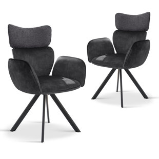Fabric Upholstered Wing Back Armchair