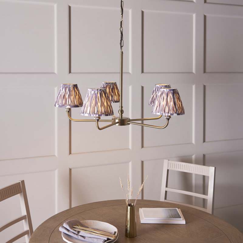 Abdulkader 5 - Light Chandelier, Gray, Brass