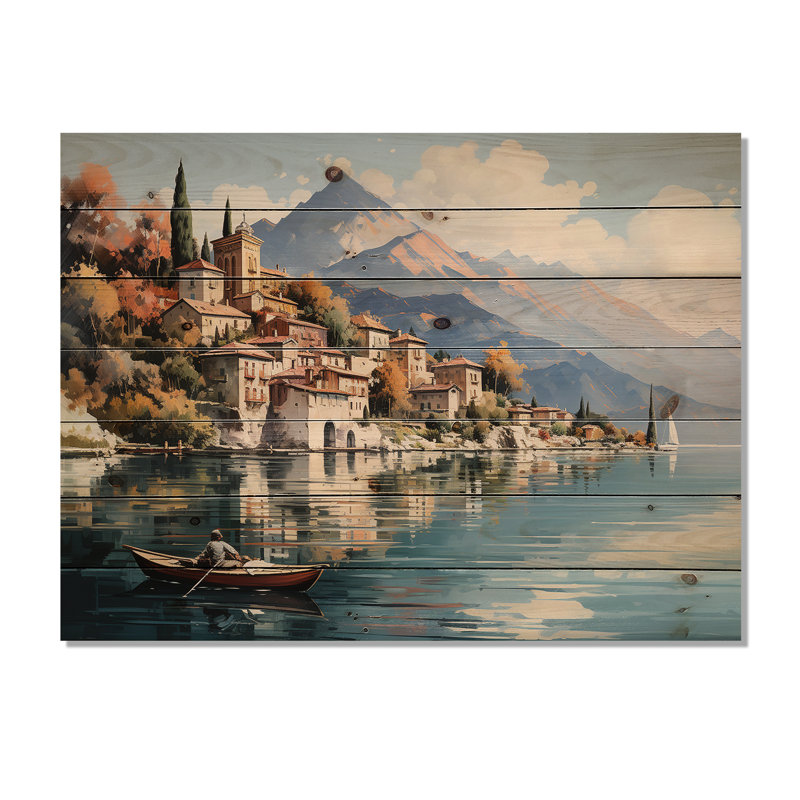 Panneaux de décoration murale Nimmons - Paysages en bois, H 24 po x l 32 po