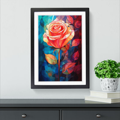 Rose Abstract - Single Picture Frame Print on Wood