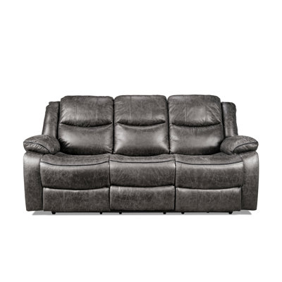 Canapé inclinable avec table rabattable, gris