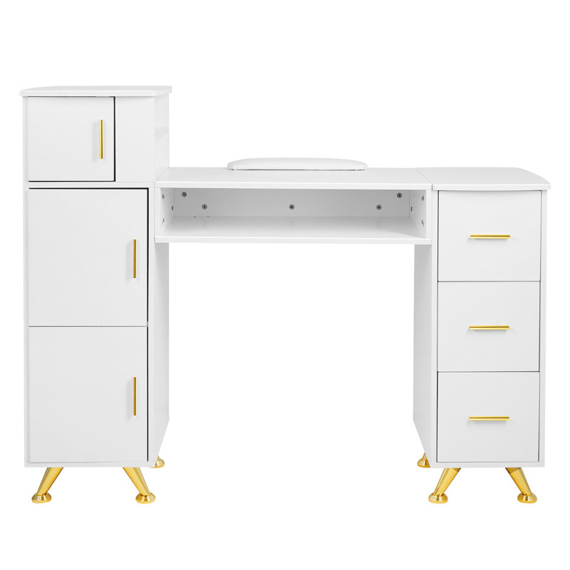 Bureau de maquillage pour coiffeuse et maquillage, Blanc