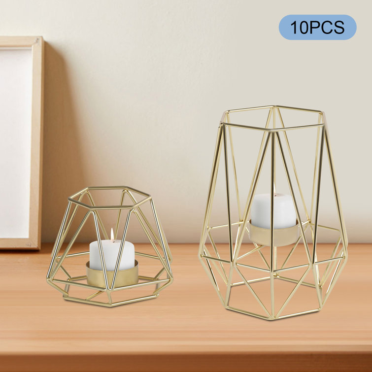 Beehive candle holder, Buy gold geometric candle holder