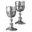 Italian Grape Harvest Goblet 8oz. Handmade Pewter Goblet Set