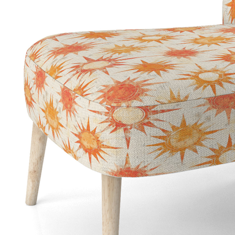 Chaise rembourrée Starburst - Chaise d'appoint Boho, Chaise d'appoint sans accoudoirs