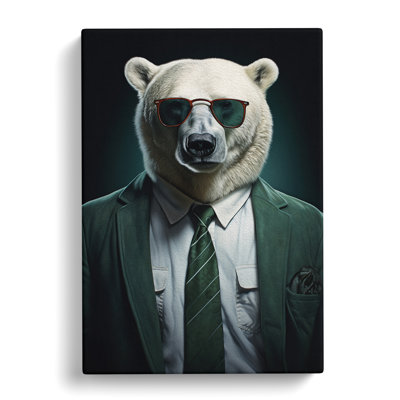 Polar Bear With Glasses - Print
