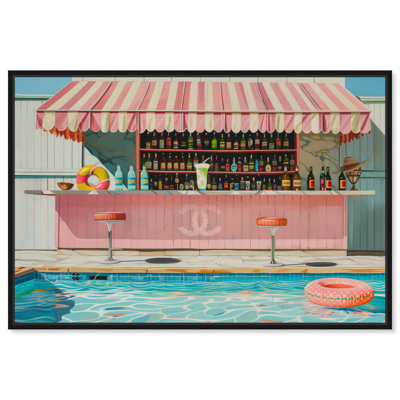 «Pink Pool Bar Party» par Glam Coastal Art 
