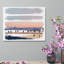 Coastal Bird Sunset,Built-In Wooden Frame,Beach Themed Wall Art, 16X20