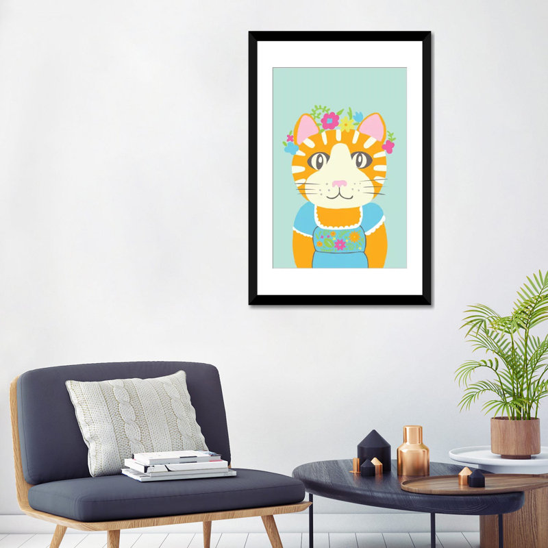 « original animaux ii », reproduction d’impression sur toile tendue, H 24 po x l 16 po x P 1 po, Papier d'art encadré noir