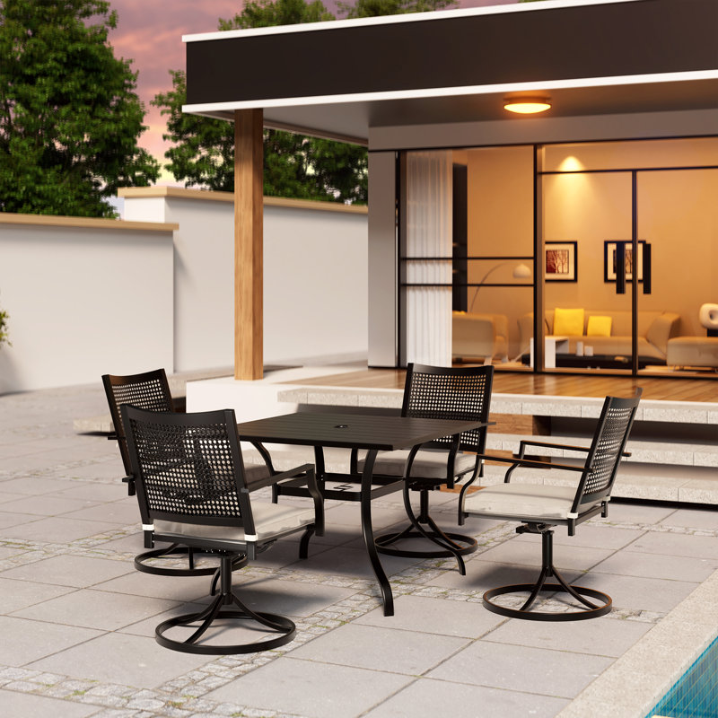 Faircloth Square 4 - Person Outdoor Dining Set with Cushions