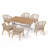Outdoor 6-person Dining Set With Cushions