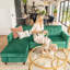 Comeaux 3 Seater Velvet Sofa Bed