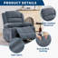Fauteuil inclinable et pivotant à 360 ° avec porte-gobelets et poches pour adultes-1978620270