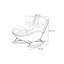 Chaise berçante de salon Swan