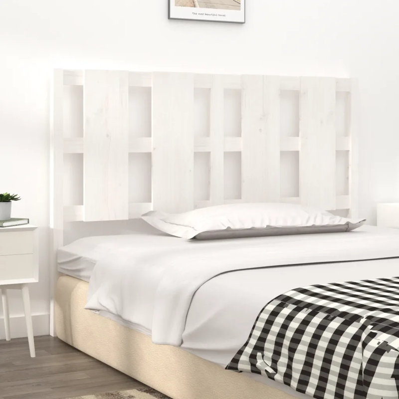Bruges Solid Wood Headboard, White, Double (4'6)