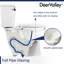 Toilette deux pièces Dynasty, toilette à chasse d'eau simple à haut rendement 1,28 GPF (économe en eau) allongée (siège inclus)