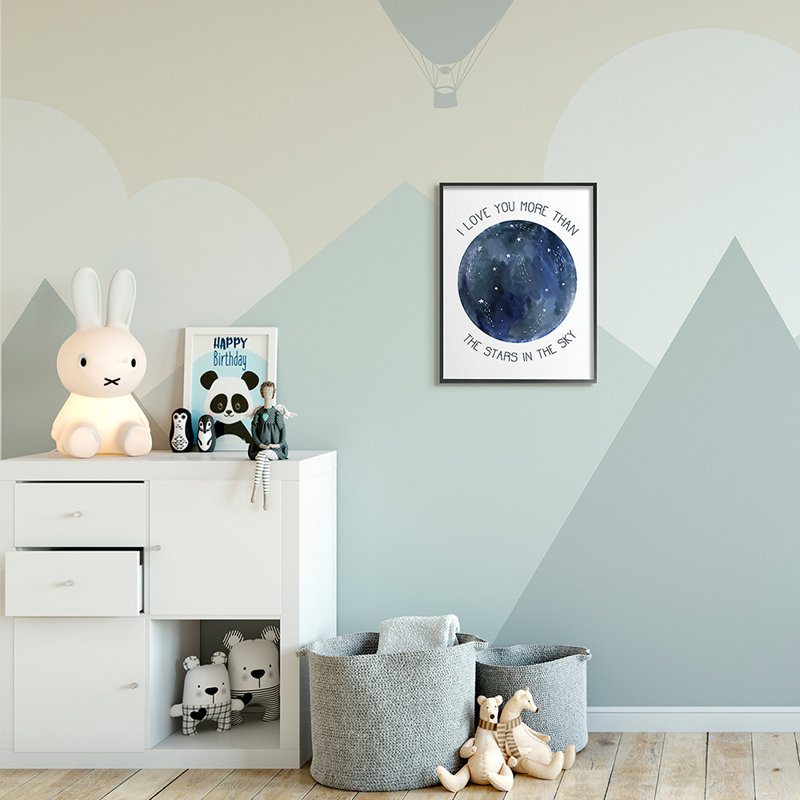 Plus que les étoiles, phrase romantique, ciel nocturne par Daphne Polselli - impression d'art graphique