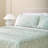100% Cotton Sheets for Queen Size Bed, 300 Thread Count Luxury, Extra Soft, Cooling Bed Sheets, Easy Fit, 4 Pcs Double Satin Embroidery Bed Sheets (Queen, Geometric Floral Print)-2016343703-2016343696