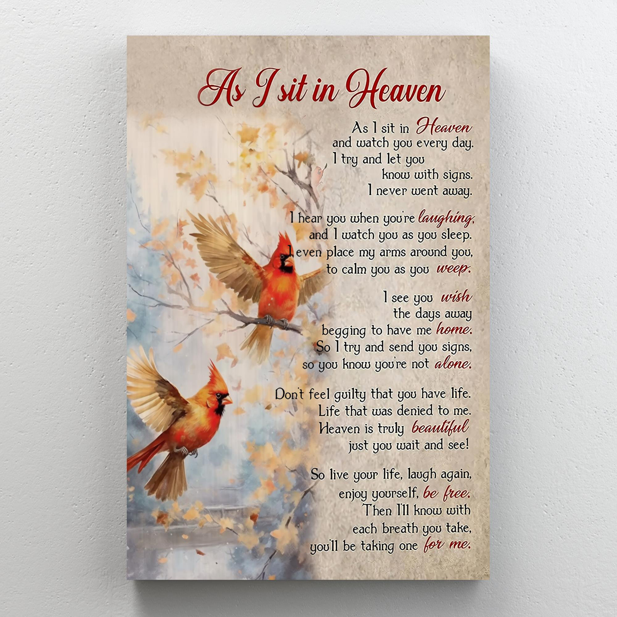 trinx-as-i-sit-in-heaven-on-canvas-graphic-art-wayfair for Free Printable As I Sit In Heaven Poem Trinx As I Sit In Heaven On Canvas Graphic Art | Wayfair for Free Printable As I Sit In Heaven Poem