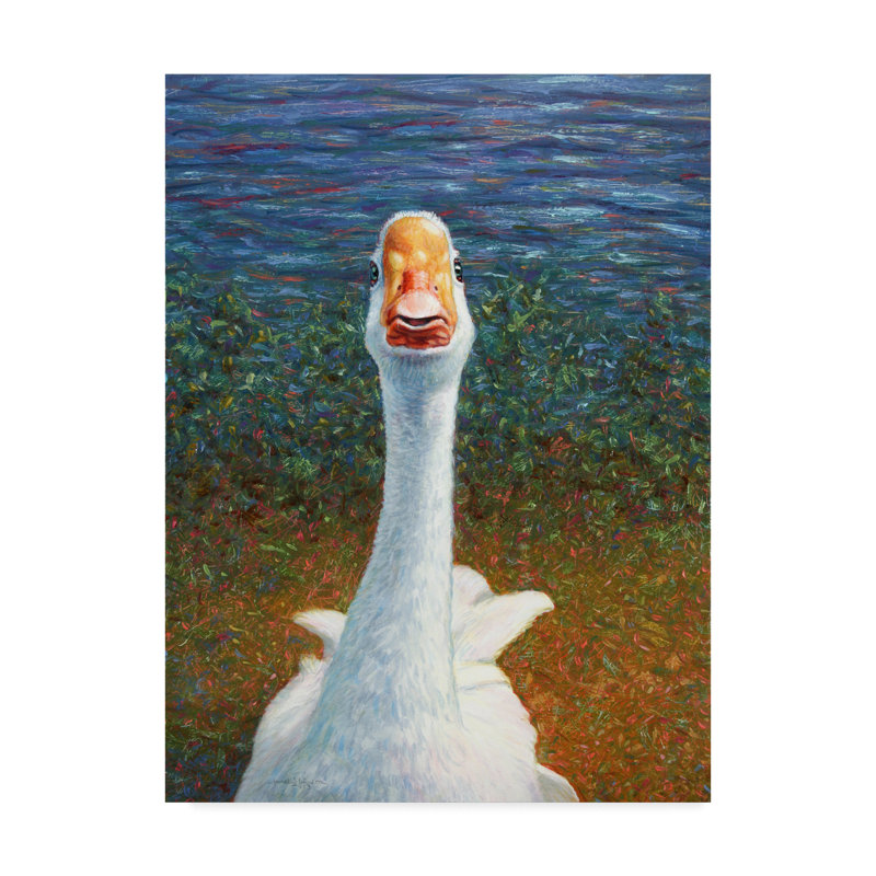 Oie - reproduction sur toile, H 19 po x l 14 po x P 2 po
