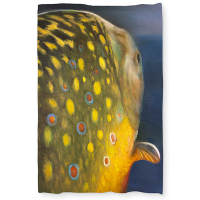 Golden Trout Fish Duvet Cover - Rustic Living Room Decor