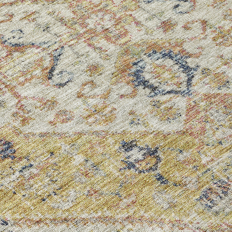 Machine Washable Indoor/Outdoor Segin ACN1103 Wheat Rug, Rectangle 8' x 10'