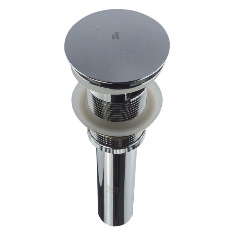 Pop-Up Bathroom Sink Drain with Overflow, Chrome