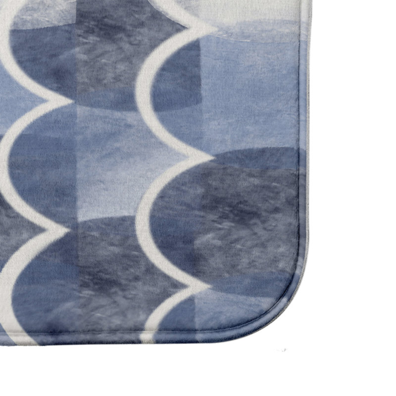 Lenihan Non-Slip Bath Mat, 17" W x 24" L, Blue