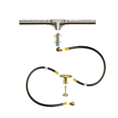 EasyFirePits Pre-Plumbed Gas Fire Pit Connection Kit and Lifetime Warranted 316 Stainless TB-Burner