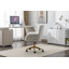 Chaise de bureau pivotante en tissu Teddy