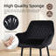 Bar Stools Set Of 4, Velvet Fabric With Backrest And Armrests, Auitable For Kitchen, Home, Bar, Counter-80991476