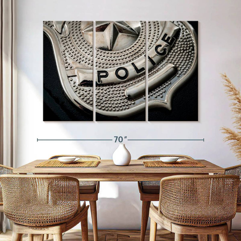 Lelar Policeman Badge, 42" H x 65" W