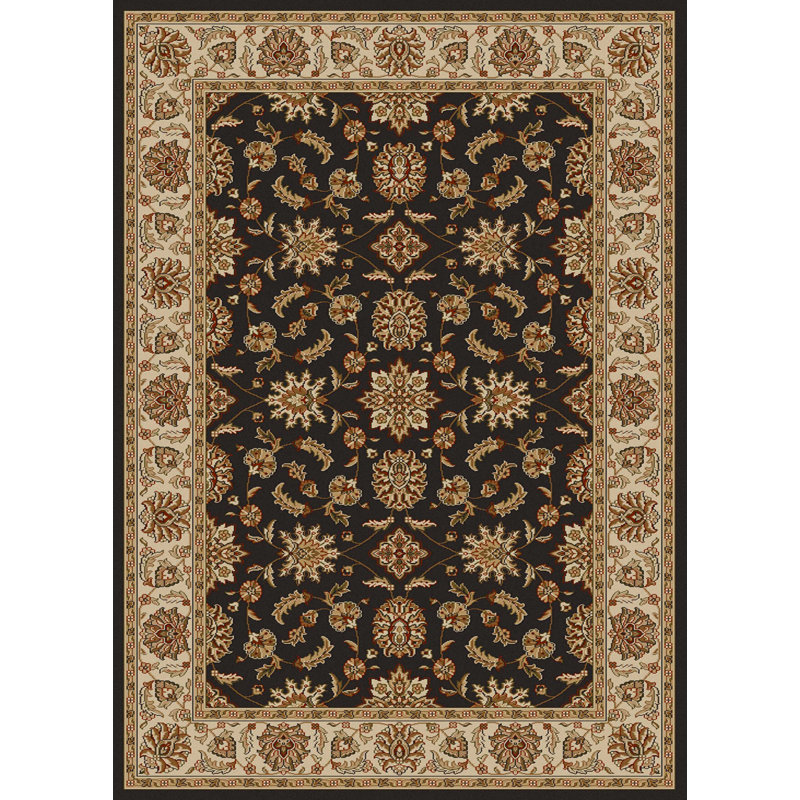 Tapis rond brun / ivoire Como, Rectangle 5 pi 5 po x 7 pi 7 po