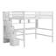 Lit mezzanine double - Bureau, tablettes de rangement et escalier inclus-1715680622