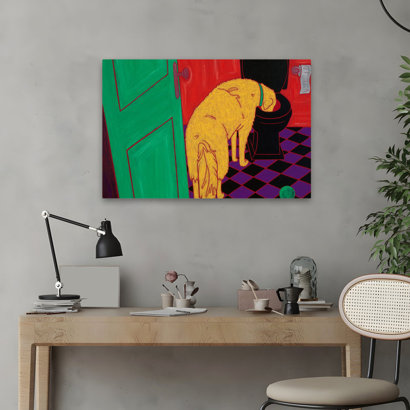 Boire problème - art animaux contemporains, H 16 po x l 24 po