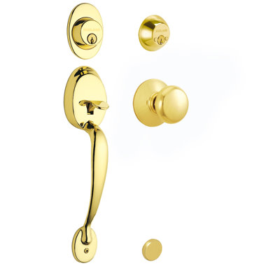 Ensemble de poignée Plymouth avec pêne dormant double cylindre et porte et rosette