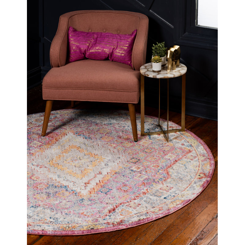 Rosamonde Oriental Indoor Rug, Round 6'1"