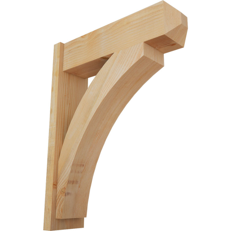 Thorton Craftsman Rustic Wood Outlooker,  28" D x 36" H , 8" W Douglas Fir (Rough Sawn)