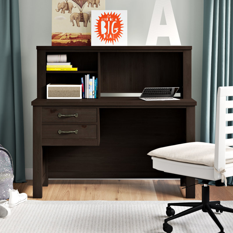 Bureau d'étude avec huche pour enfants Mateo, Espresso