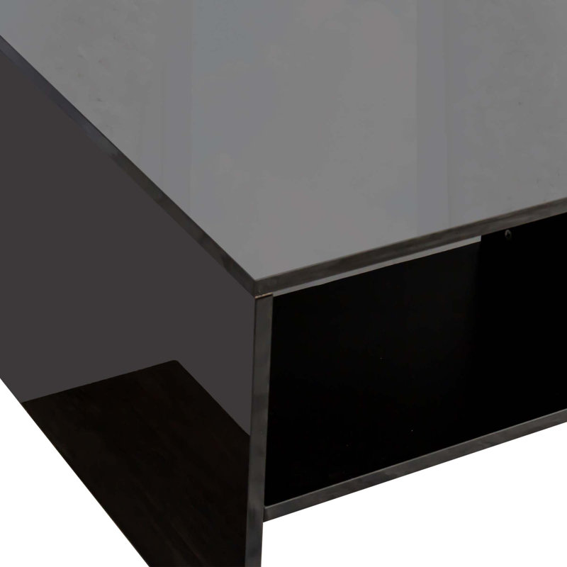 Table basse à forme architecturale unique, Noir