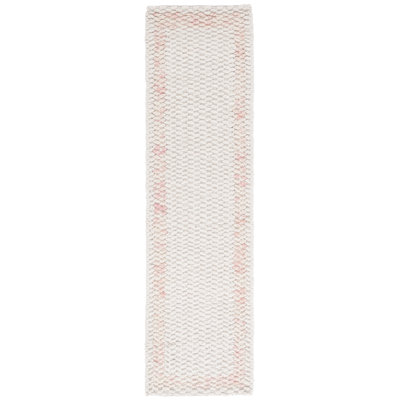 Natura Hand Loomed Wool/Cotton Rug in Pink/Ivory
