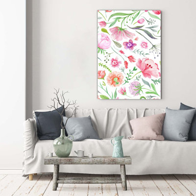 Field Flowers - Wrapped Canvas Print