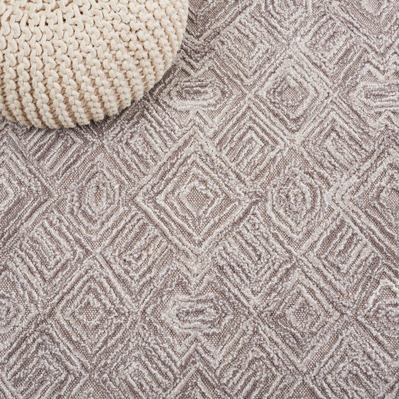 Tapis brun en laine / coton Anaisabel, Rectangle 4 pi x 6 pi