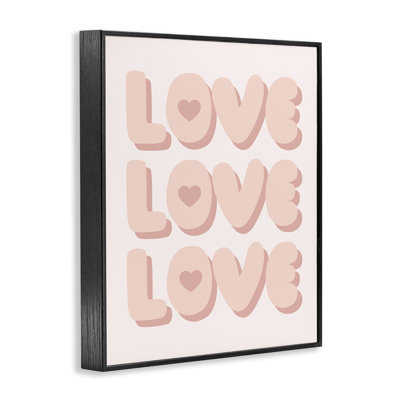  Love with Hearts Framed Giclee Art by Daphne Polselli
