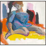 Woman In Blue Dress Painting by Christopher Kennedy
