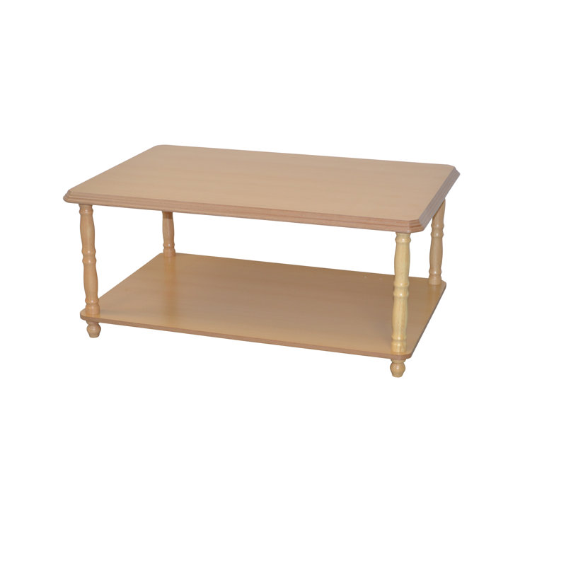 Schlosser Four Leg Coffee Table with Storage, Beech