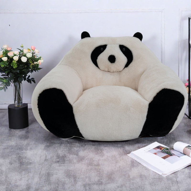 Cozy Panda Accent Chairs, Plush Foam Design, Modern Style For Home