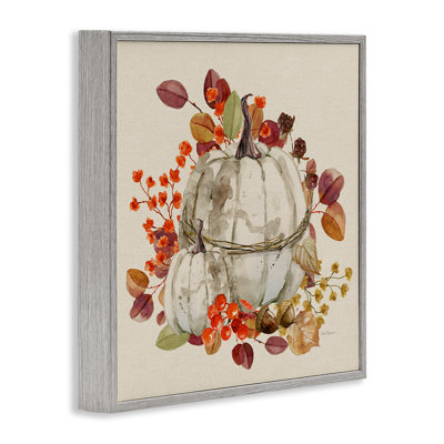 Seasonal Pumpkin & Leaves Giclee Art by Carol Robinson