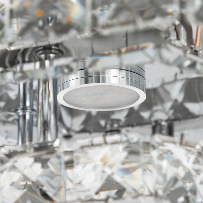 2 Layer Modern Dimmable Crystal Flush Mount Ceiling Light