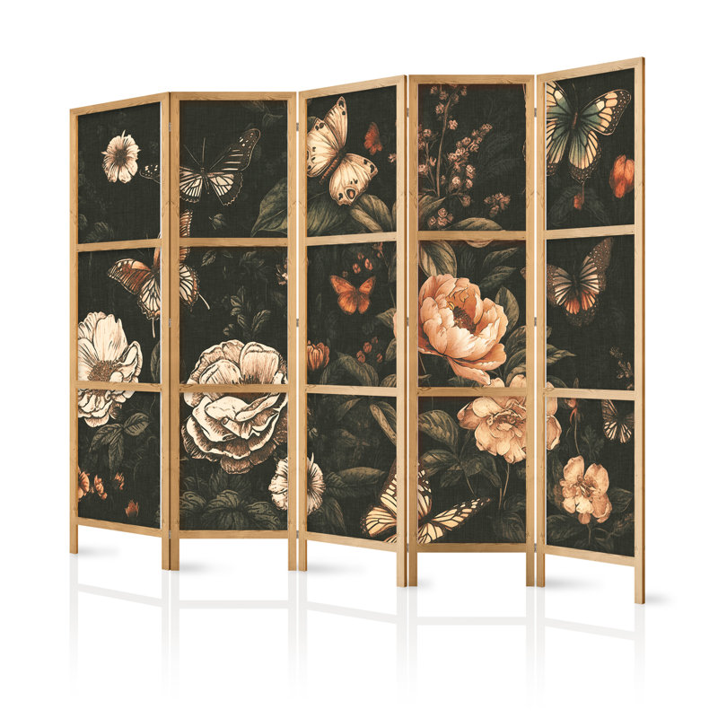 171cm H Solid Wood Folding Room Divider, 171cm H x 225cm W x 1.2cm D